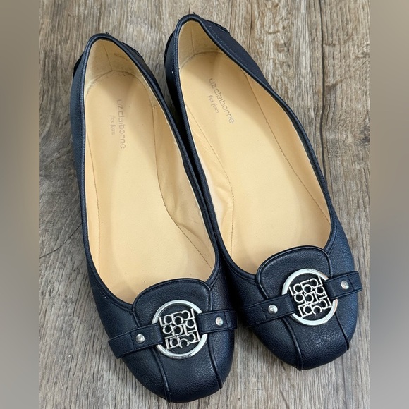Liz Claiborne • Navy Selma Flex Form Comfort Ballet Flats - Picture 1 of 8